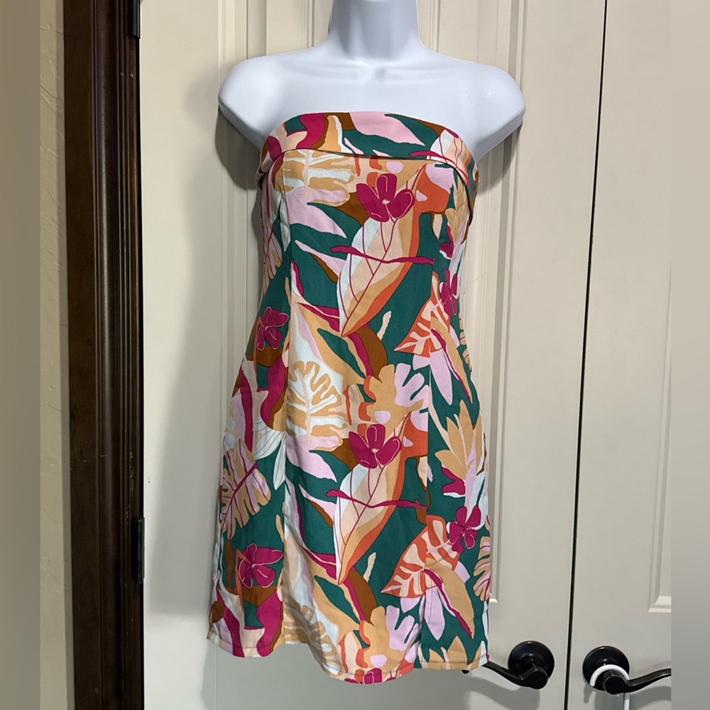Forever 21 Multicolor Strapless Dress